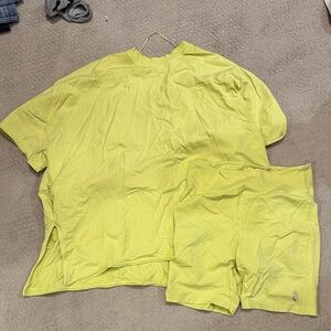 Free people hot shot set acid lime green yellow